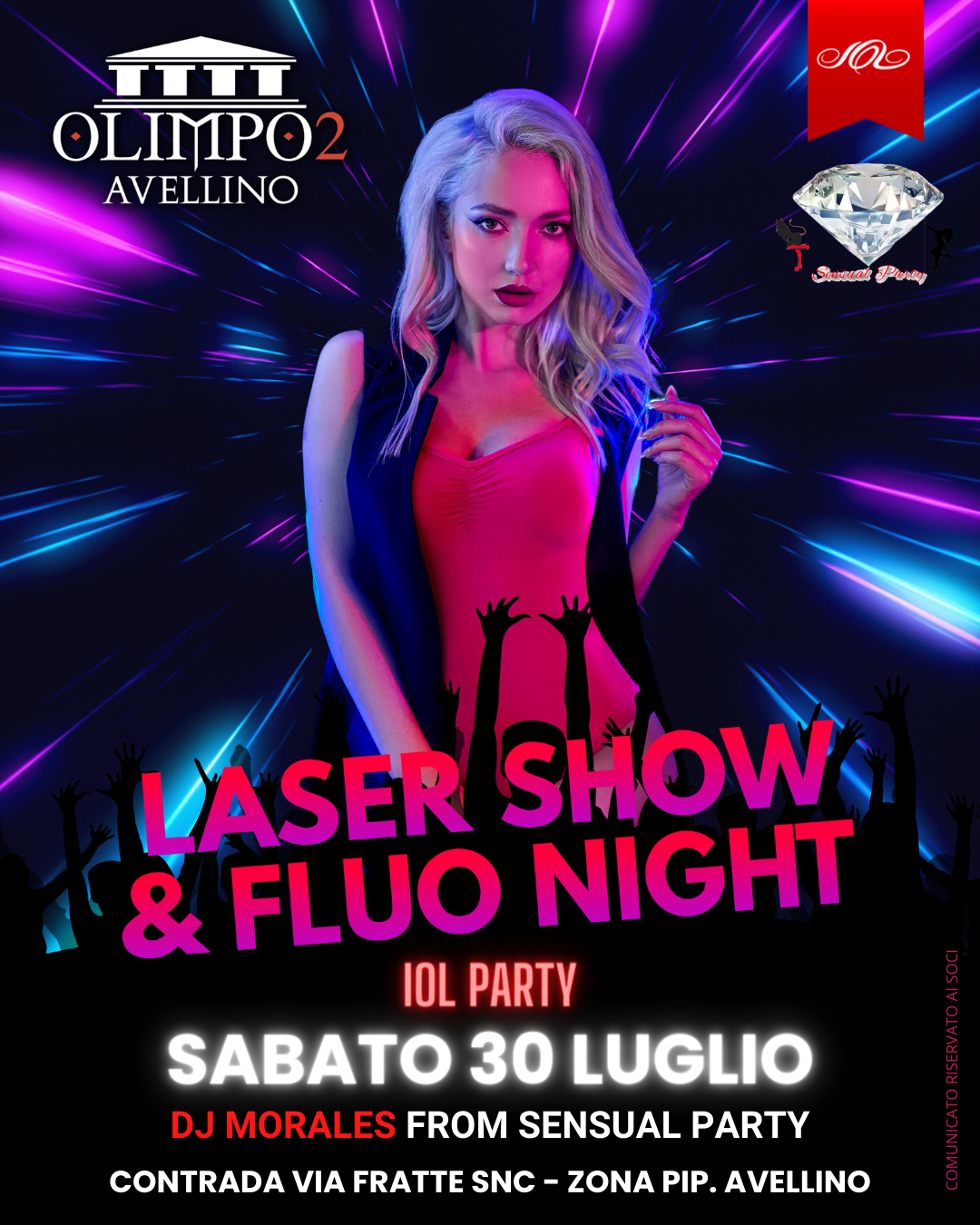 laser show & fluo night iol party olimpo 2 avellino