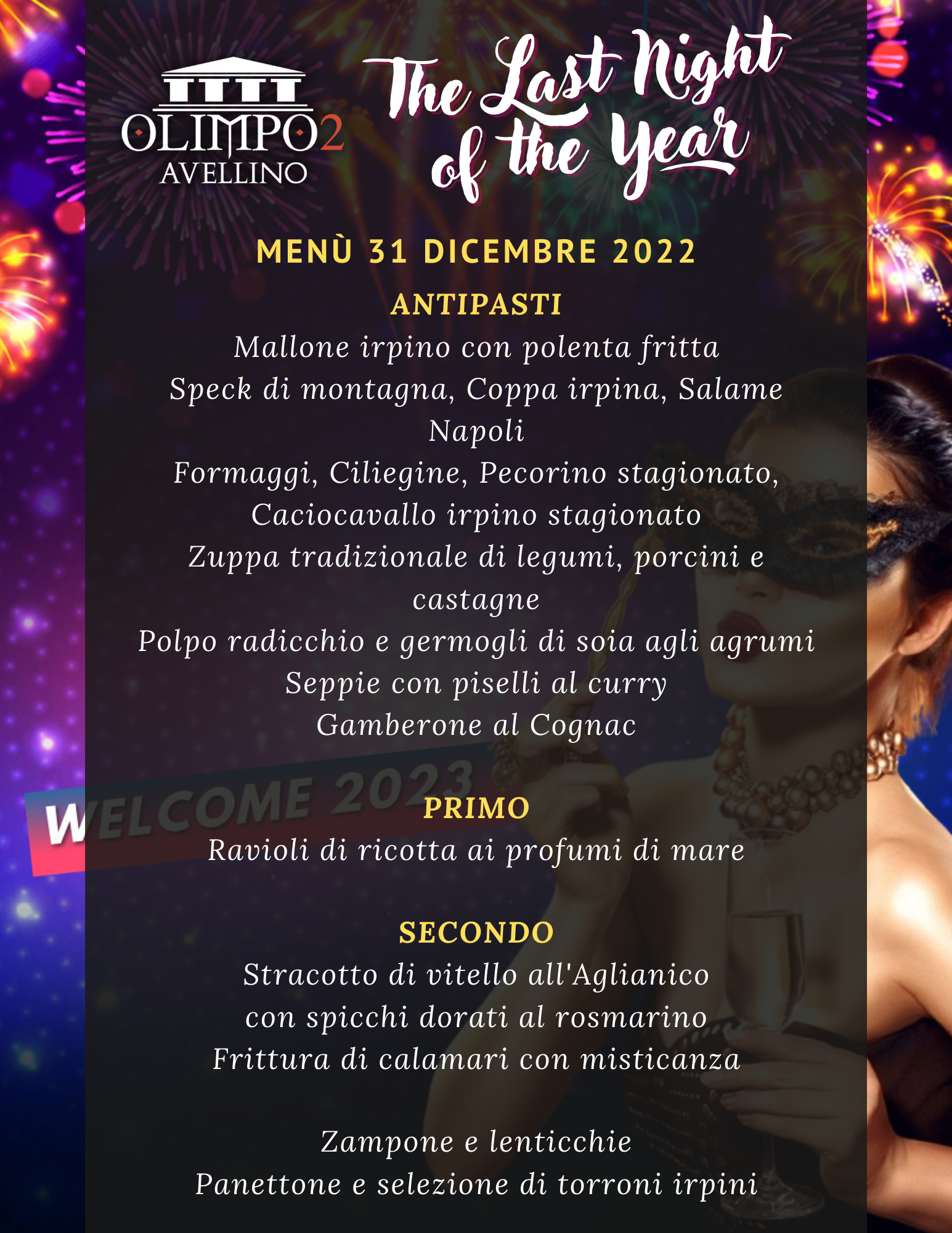 menu the last night of the year olimpo 2 avellino