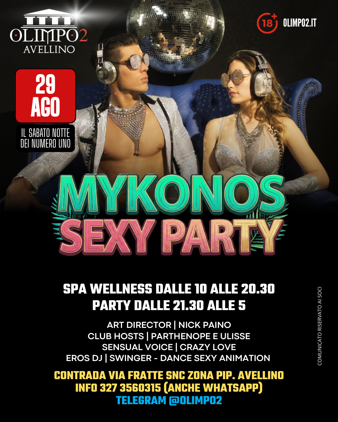 17 - 29 agosto 2026 mykonos sexy party olimpo 2 avellino